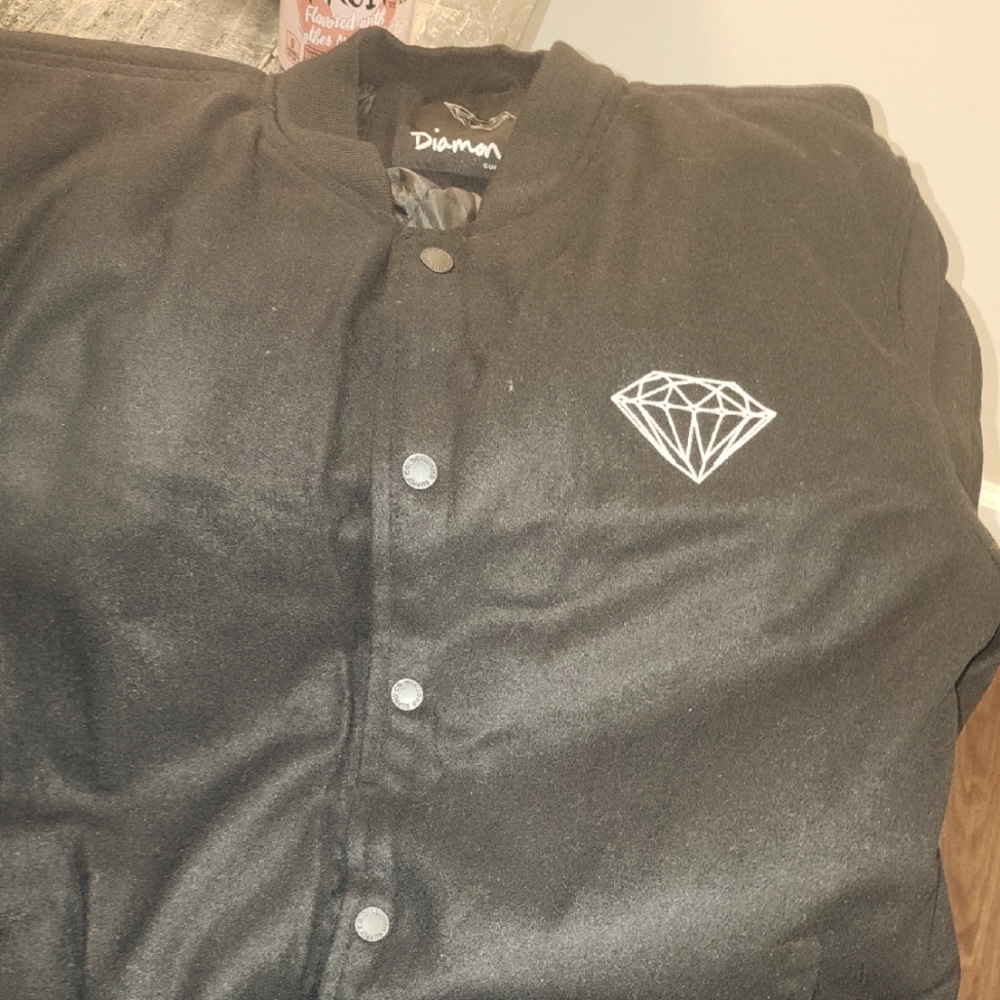 Diamond Supply Co. Black Jacket with White Logo